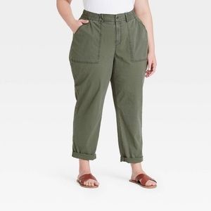 Ava & Viv sage green pants 26W
